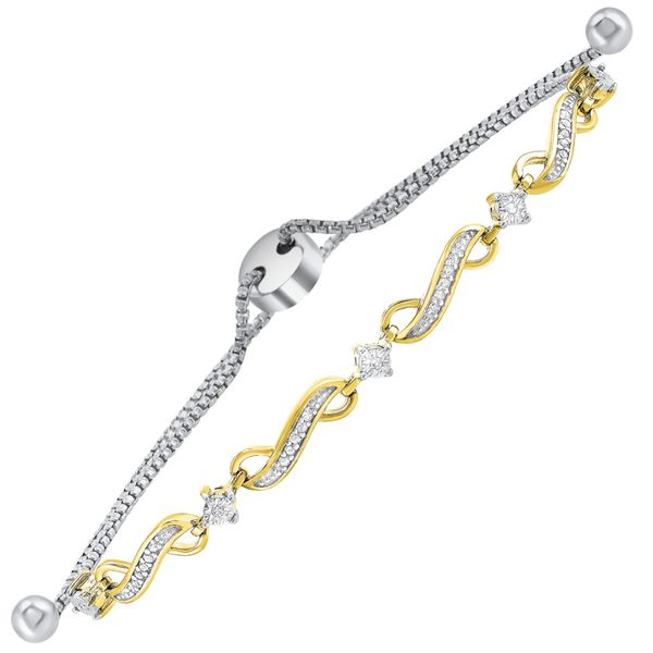Diamond Vintage Style Solitaire Bolo Bracelet- Adjustable SVS Fine Jewelry Oceanside, NY