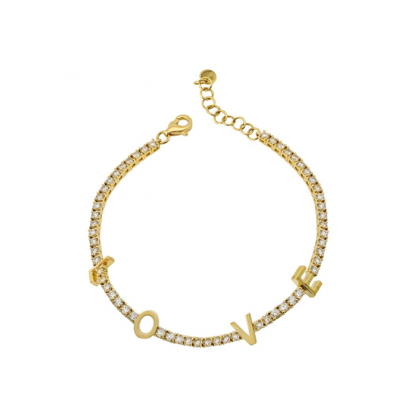 Diamond LOVE Tennis Bracelet, 1.62ctw SVS Fine Jewelry Oceanside, NY