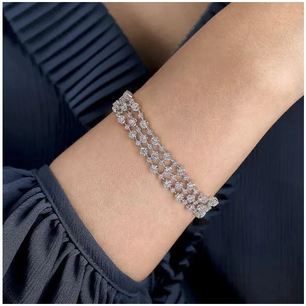 Gabriel & Co. Lusso White Gold Diamond Bracelet Image 2 SVS Fine Jewelry Oceanside, NY