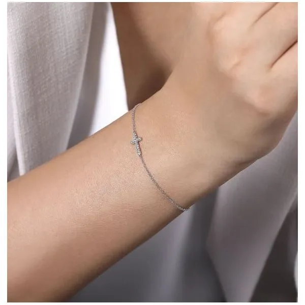 Gabriel & Co. Faith White Gold Chain Bracelet Image 2 SVS Fine Jewelry Oceanside, NY