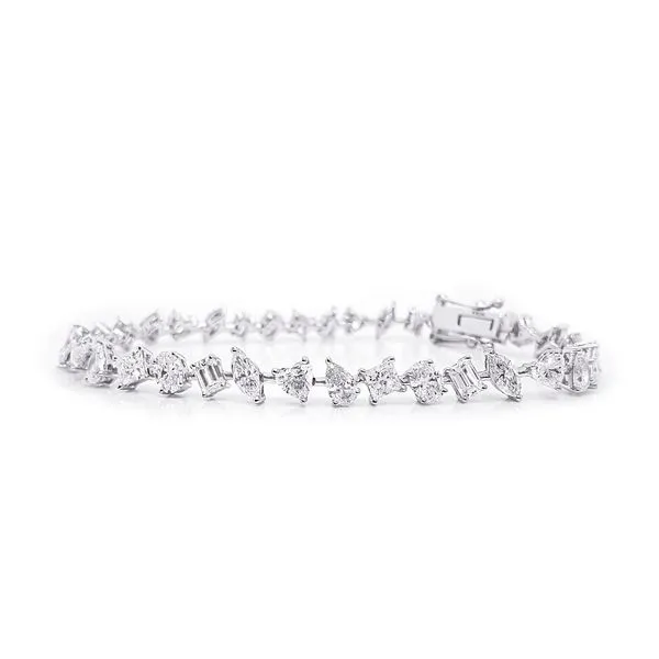 Venus White Gold Diamond Bracelet, 6.16Cttw, 6.75
