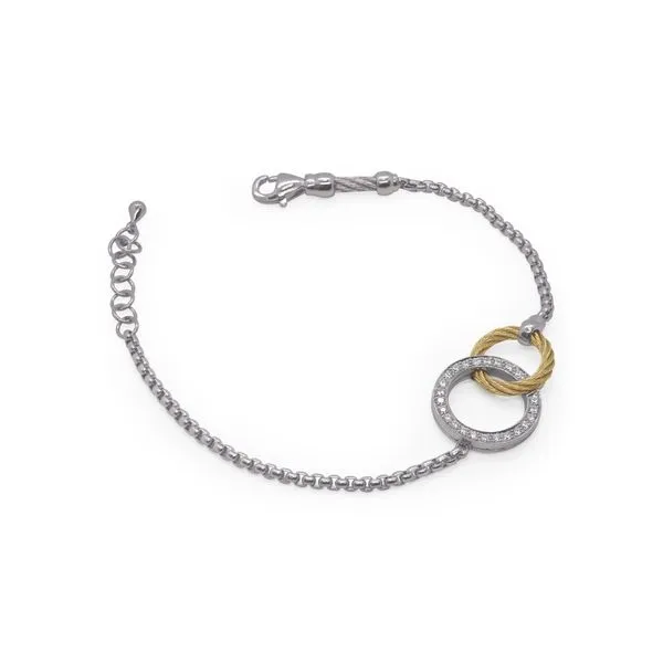 ALOR Chain, Yellow Cable, & Diamond Bracelet SVS Fine Jewelry Oceanside, NY