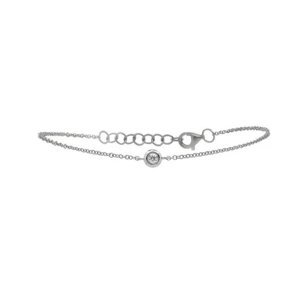 Shy Creation White Gold And Diamond Bezel Bracelet SVS Fine Jewelry Oceanside, NY