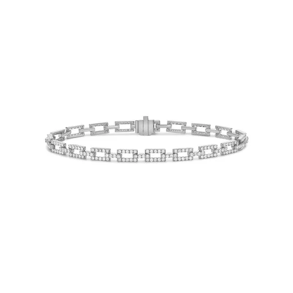 White Gold Diamond Zig Zag Bracelet, 3Cttw SVS Fine Jewelry Oceanside, NY