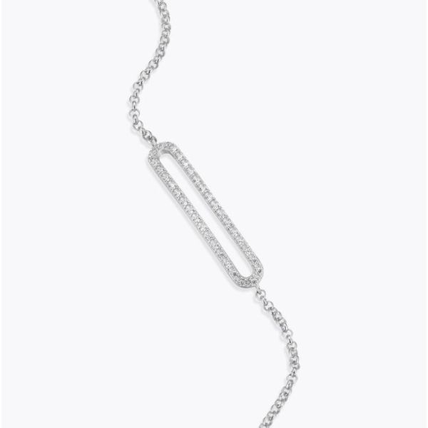 Lab Grown Diamond Paperclip Bolo Bracelet, .10ctw Image 2 SVS Fine Jewelry Oceanside, NY