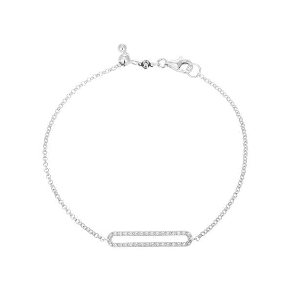 Lab Grown Diamond Paperclip Bolo Bracelet, .10ctw SVS Fine Jewelry Oceanside, NY