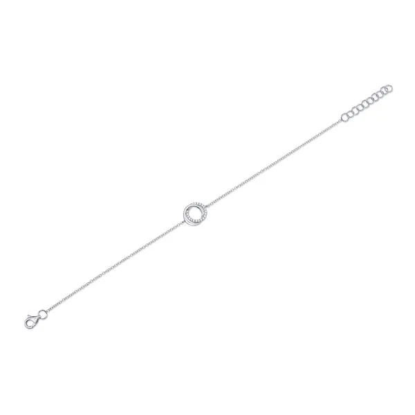 Shy Creation White Gold Diamond Love Knot Bracelet Image 3 SVS Fine Jewelry Oceanside, NY