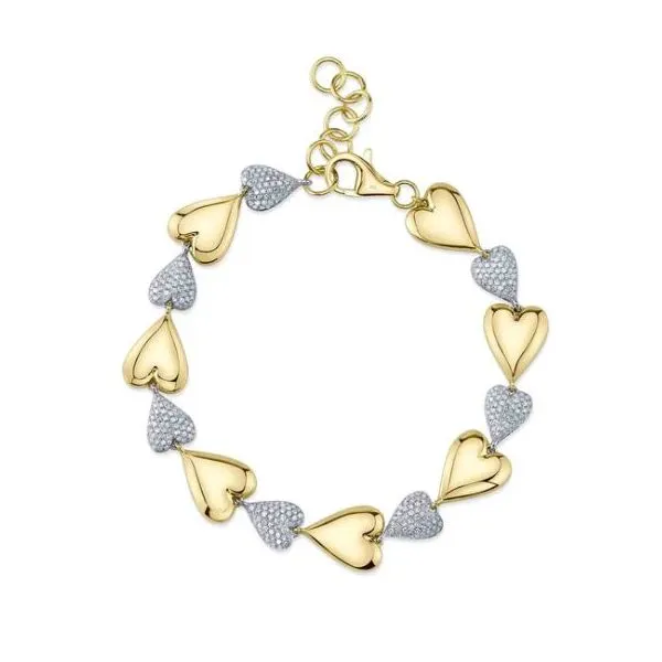 Shy Creation Yellow & White Gold Diamond Bracelet