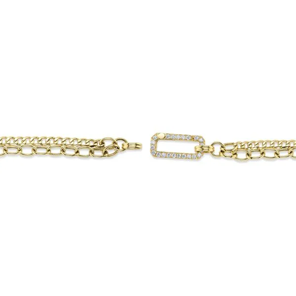 Shy Creation Yellow Gold Diamond Link Bracelet Image 4 SVS Fine Jewelry Oceanside, NY
