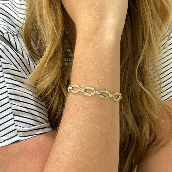 Yellow Gold Diamond Fashion Bracelet, 2ctw Image 5 SVS Fine Jewelry Oceanside, NY