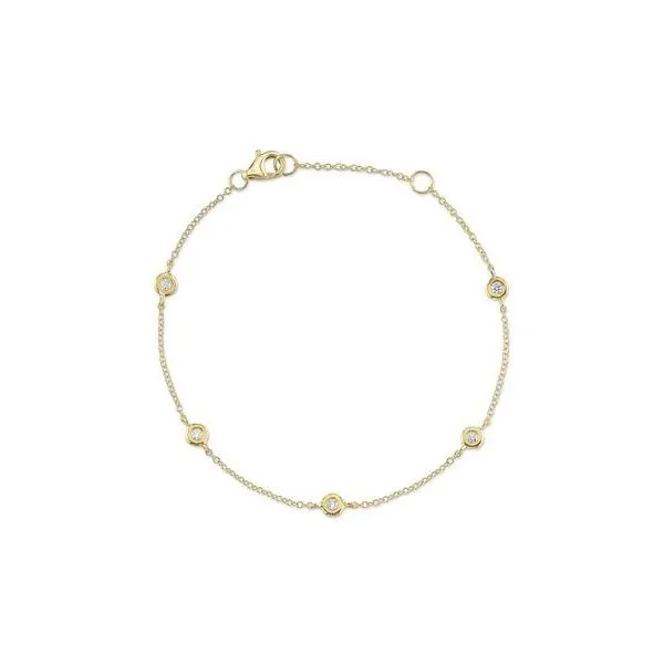 Shy Creation Yellow Gold Diamonds By The Yard Bracelet