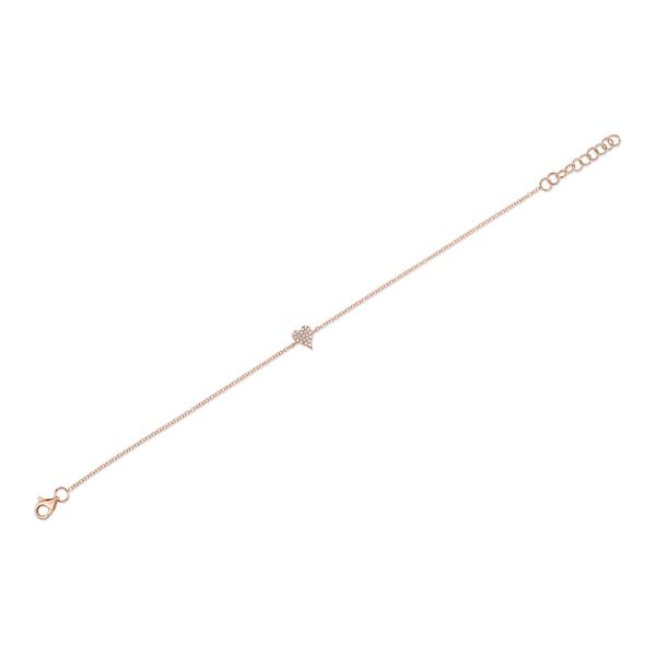 Shy Creation Rose Gold And Diamond Heart Bracelet Image 3 SVS Fine Jewelry Oceanside, NY
