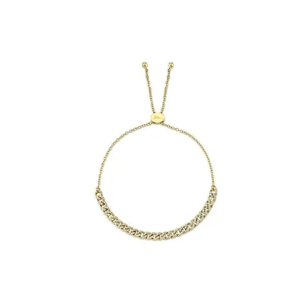 Shy Creation Yellow Gold And Diamond Link Bracelet SVS Fine Jewelry Oceanside, NY