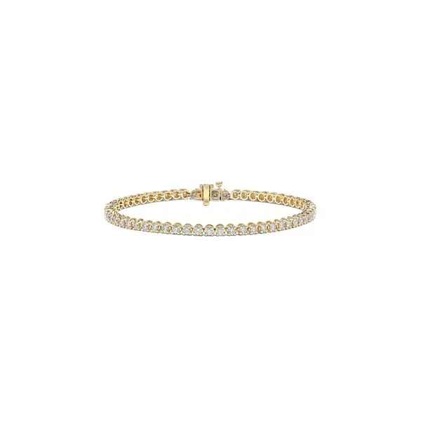 Yellow Gold Diamond Tennis Bracelet, 3Cttw SVS Fine Jewelry Oceanside, NY