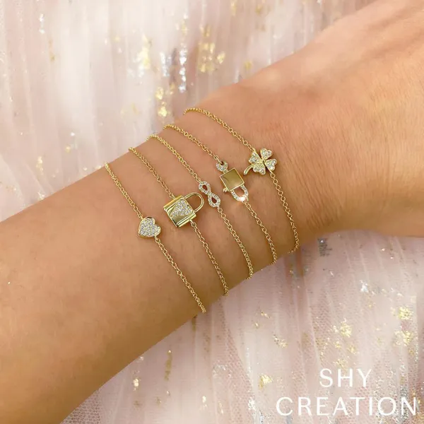 Shy Creation 14K White Gold Diamond Infinity Bracelet, 0.04cttw Image 2 SVS Fine Jewelry Oceanside, NY