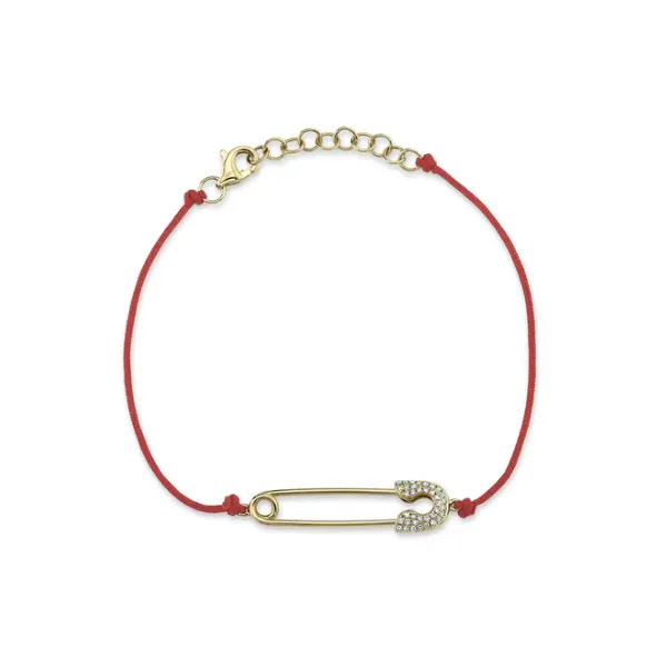 Shy Creation Yellow Gold Diamond Pin Bracelet SVS Fine Jewelry Oceanside, NY