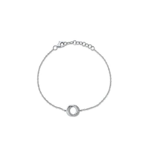 Shy Creation White Gold Diamond Love Knot Bracelet SVS Fine Jewelry Oceanside, NY