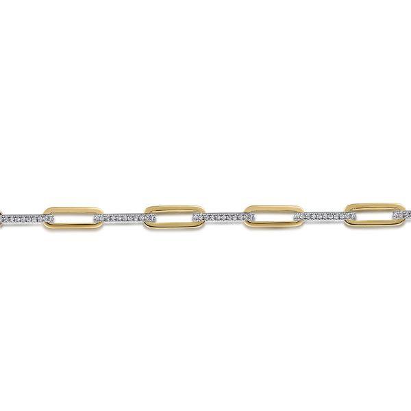 Gabriel & Co. Contemporary White & Yellow Gold Bracelet Image 2 SVS Fine Jewelry Oceanside, NY