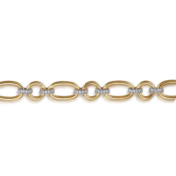 Gabriel & Co. Contemporary White & Yellow Gold Bracelet Image 2 SVS Fine Jewelry Oceanside, NY