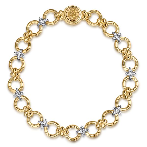 Gabriel & Co. Bujukan White & Yellow Gold Bracelet SVS Fine Jewelry Oceanside, NY