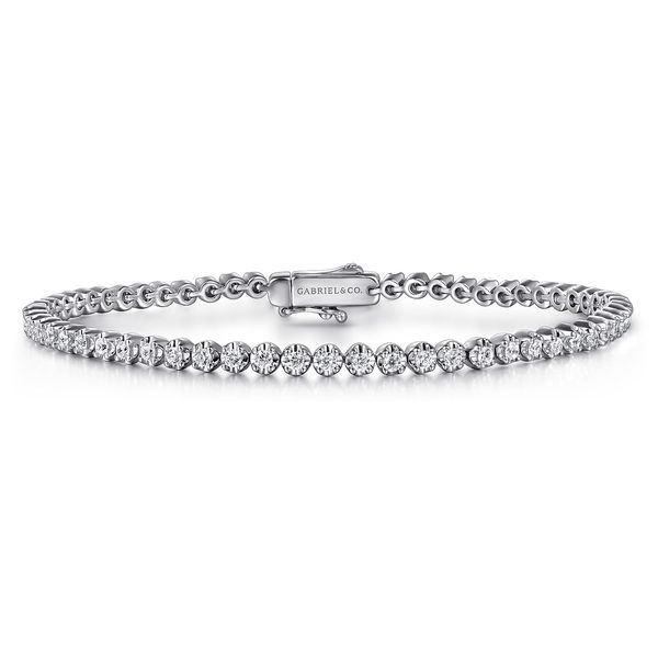Gabriel & Co. Lusso White Gold Diamond Tennis Bracelet SVS Fine Jewelry Oceanside, NY