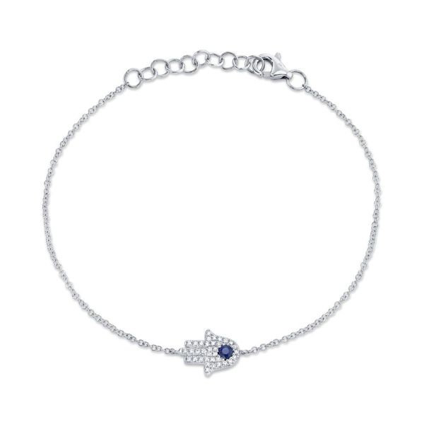 Shy Creation White Gold, Diamond, & Sapphire Bracelet SVS Fine Jewelry Oceanside, NY