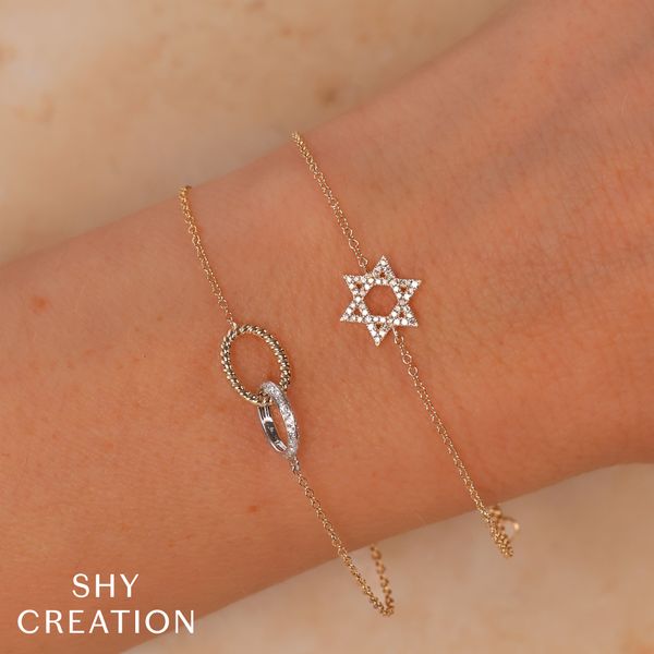 Shy Creation Yellow & White Gold Diamond Bracelet Image 2 SVS Fine Jewelry Oceanside, NY