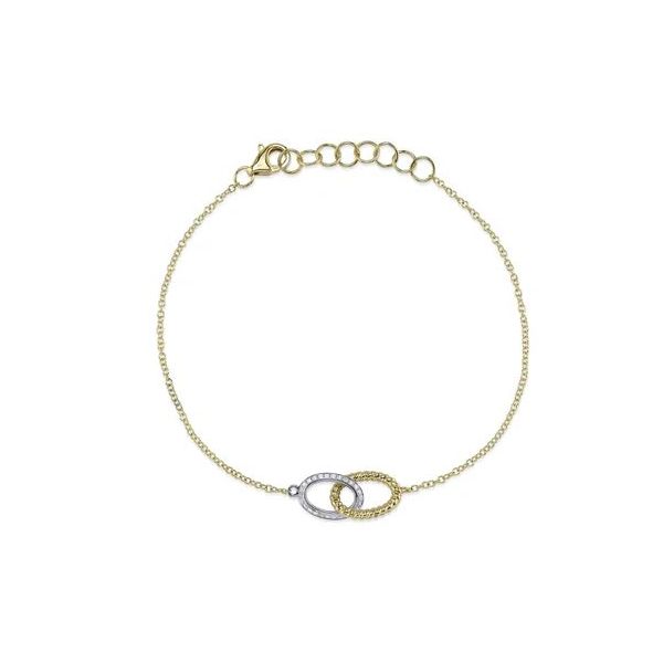 Shy Creation Yellow & White Gold Diamond Bracelet SVS Fine Jewelry Oceanside, NY