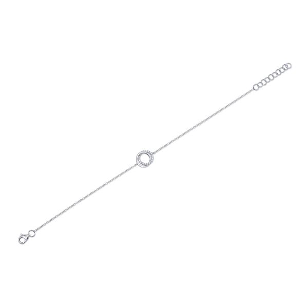 Shy Creation White Gold Diamond Love Knot Bracelet Image 3 SVS Fine Jewelry Oceanside, NY