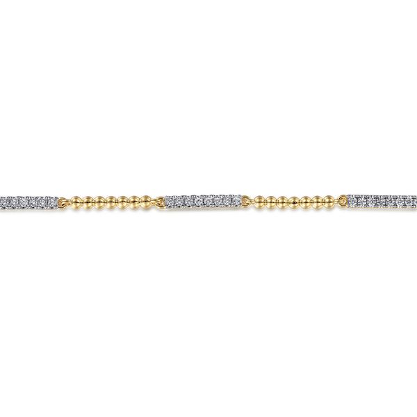 Gabriel & Co. Bujukan Yellow Gold Diamond Tennis Bracelet Image 2 SVS Fine Jewelry Oceanside, NY