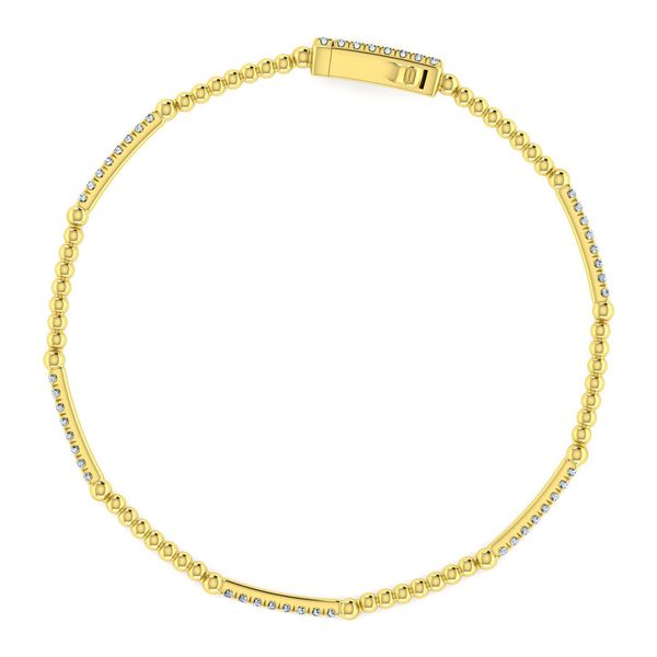 Gabriel & Co. Bujukan Yellow Gold Diamond Tennis Bracelet Image 3 SVS Fine Jewelry Oceanside, NY