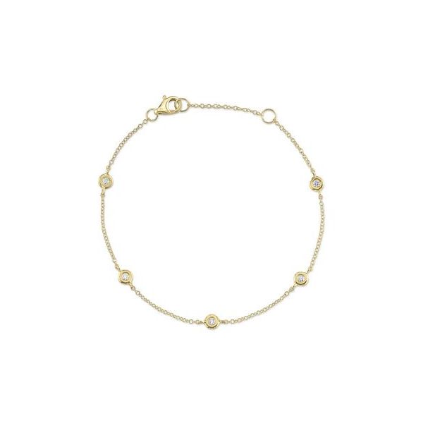 Shy Creation Yellow Gold Diamonds By The Yard Bracelet SVS Fine Jewelry Oceanside, NY