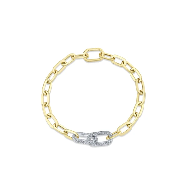 Shy Creation Yellow & White Gold Diamond Bracelet SVS Fine Jewelry Oceanside, NY