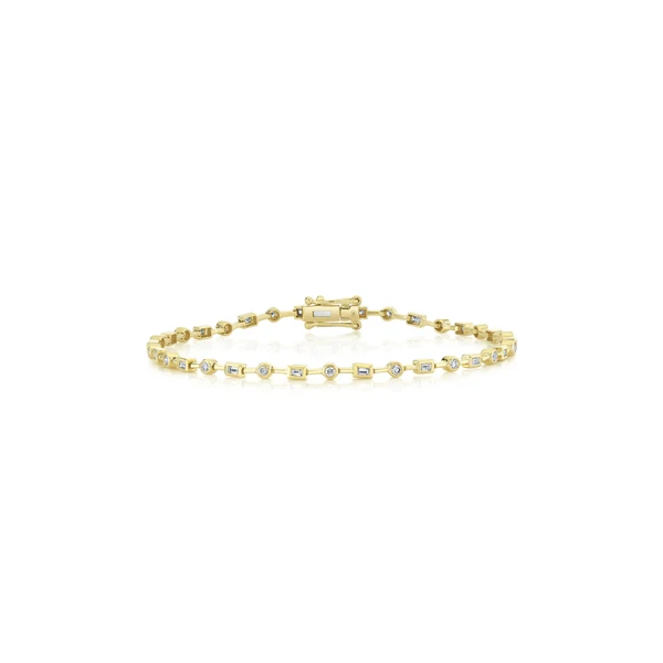 Shy Creation Yellow Gold Diamond Bracelet SVS Fine Jewelry Oceanside, NY