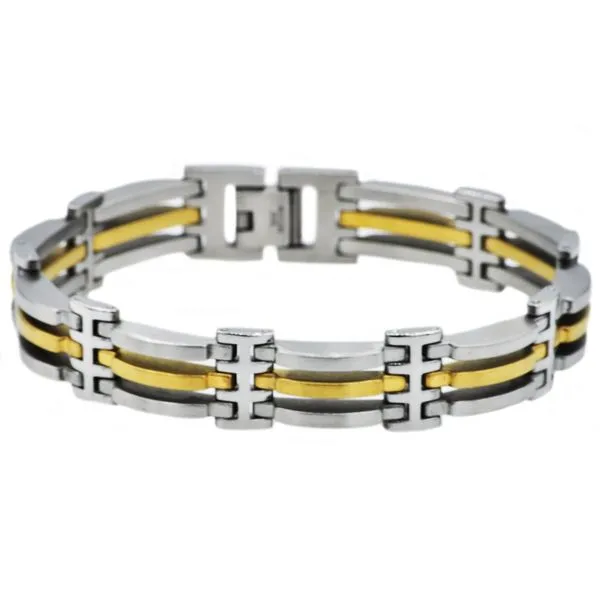 Gold Plated Stainless Steel Bracelet SVS Fine Jewelry Oceanside, NY