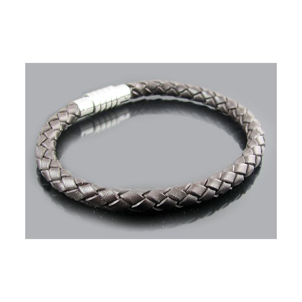 BLACKJACK Leather & Stainless Steel Bracelet SVS Fine Jewelry Oceanside, NY