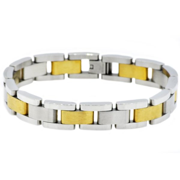 Gold Plated Stainless Steel Bracelet SVS Fine Jewelry Oceanside, NY