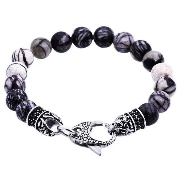 Stainless Steel Beaded Bracelet SVS Fine Jewelry Oceanside, NY