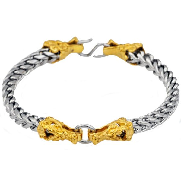 Men's Franco Link Chain Dragon Bracelet SVS Fine Jewelry Oceanside, NY