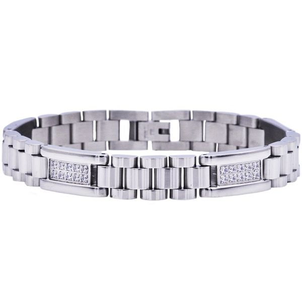 Men's Stainless Steel Link Bracelet SVS Fine Jewelry Oceanside, NY