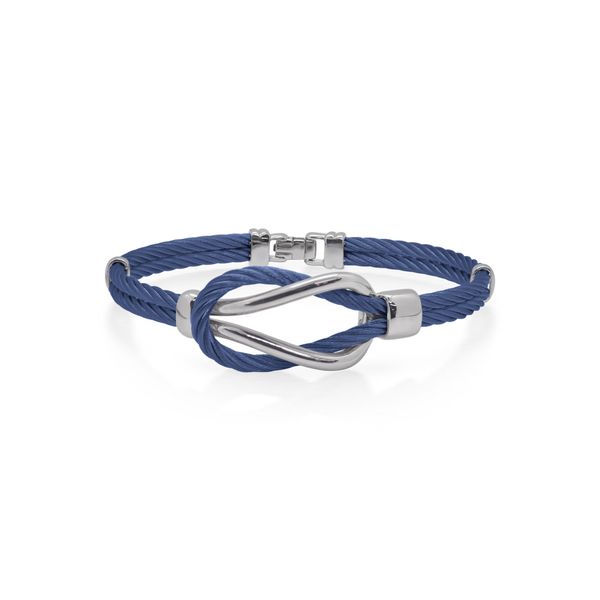 ALOR 'Gents Jewelry' Blueberry Cable Square Knot Bracelet SVS Fine Jewelry Oceanside, NY