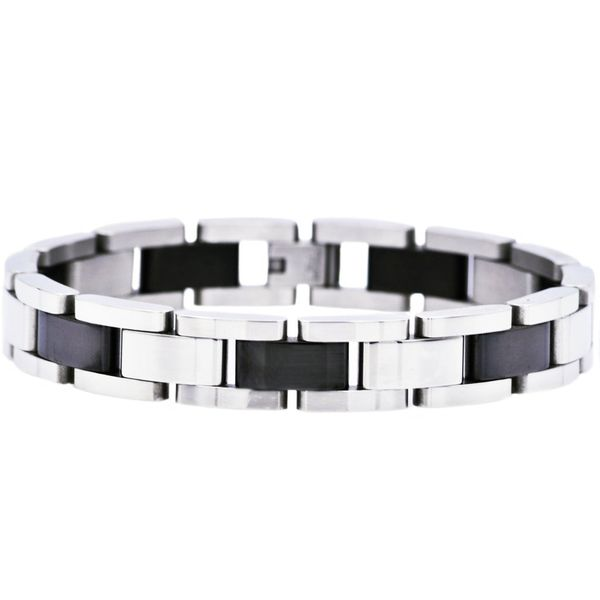 Men's Black Stainless Steel Bracelet SVS Fine Jewelry Oceanside, NY
