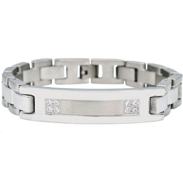 Men's Stainless Steel ID-Engravable Bracelet SVS Fine Jewelry Oceanside, NY