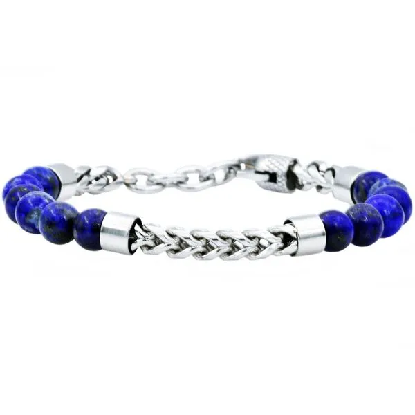Stainless Steel Beaded And Franco Link Chain Bracelet SVS Fine Jewelry Oceanside, NY