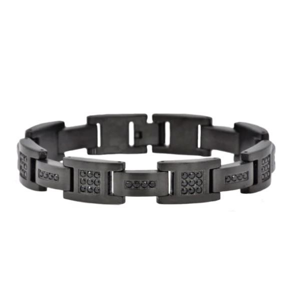 Men's Matte Black Stainless Steel Bracelet SVS Fine Jewelry Oceanside, NY