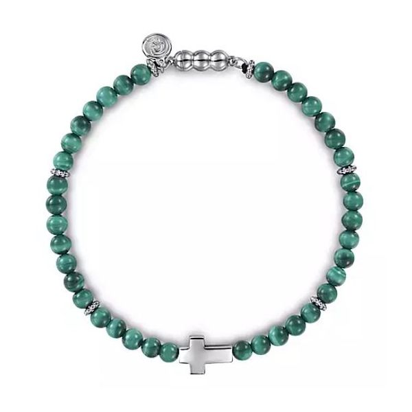 Gabriel Bujukan Men's Sterling Silver Cross Bracelet SVS Fine Jewelry Oceanside, NY