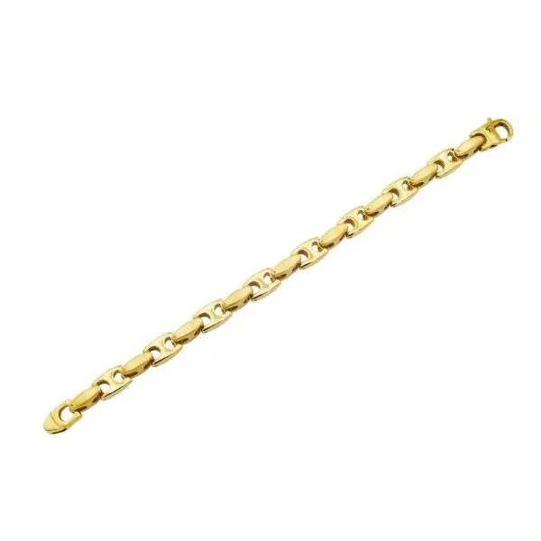 Men's Gold Stainless Steel Anchor Chain Bracelet Image 2 SVS Fine Jewelry Oceanside, NY