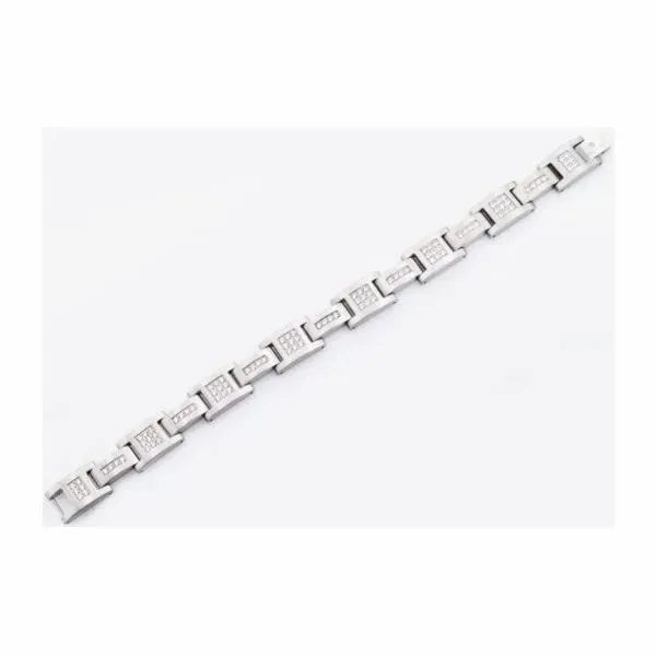 Men's Matte Stainless Steel Bracelet Image 2 SVS Fine Jewelry Oceanside, NY