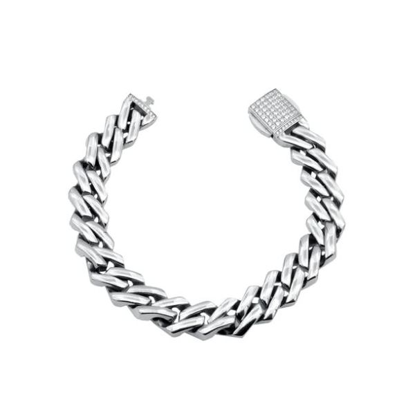 Men's Stainless Steel Closed Link Curb Chain Bracelet SVS Fine Jewelry Oceanside, NY