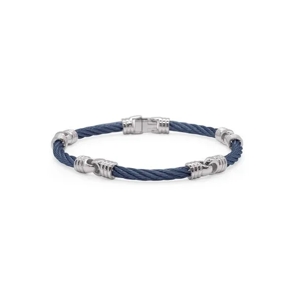 ALOR 'Gents Jewelry' Blueberry Cable Link Soft Bracelet SVS Fine Jewelry Oceanside, NY